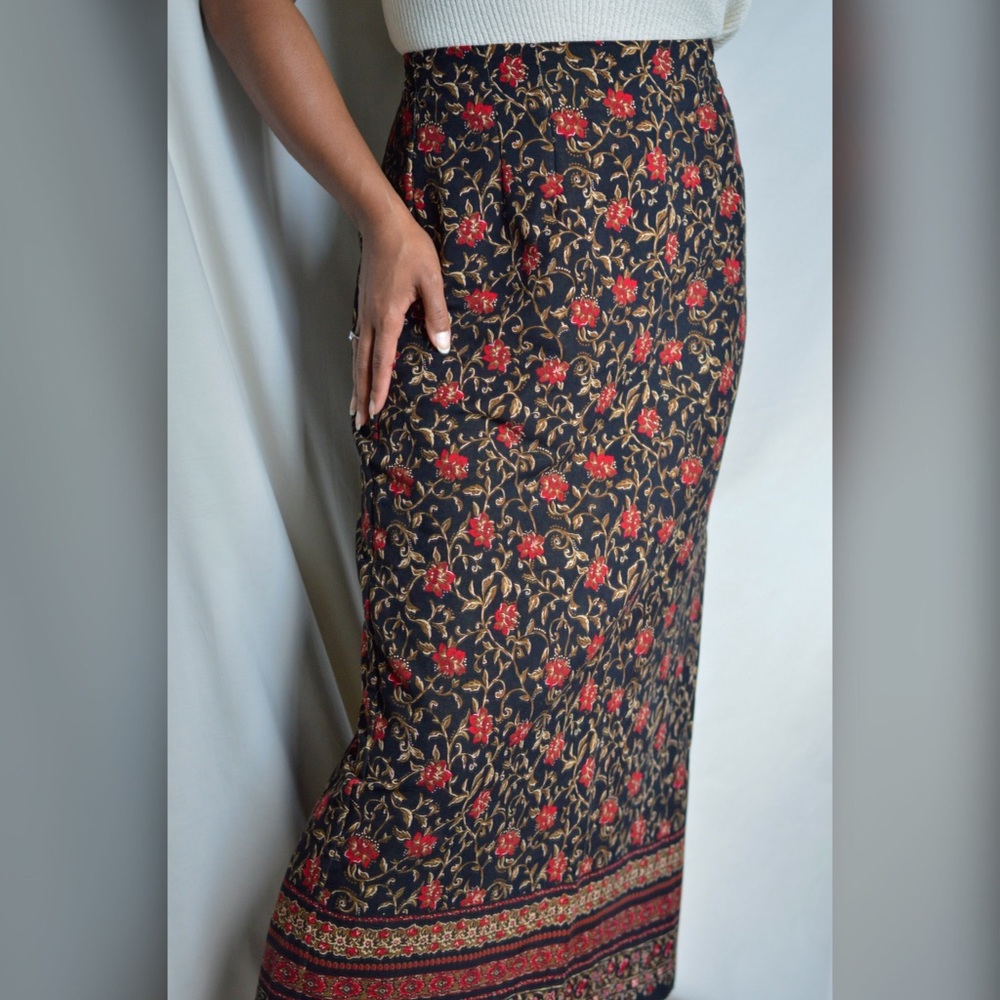 Vintage Floral Midi Skirt |10|